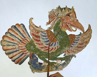 Mythisches Tier Antike Sammlung Jatayu Vogel Schattenpuppe aus Zentral-Java von Theater Art Gallery