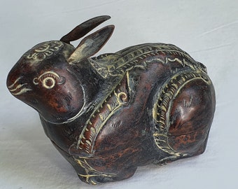 Little Rabbit box - hand beaten copper