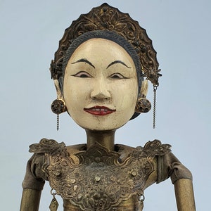 Girl puppet antique collection, beautiful old style Wayang Gambyong by Theater Art Gallery