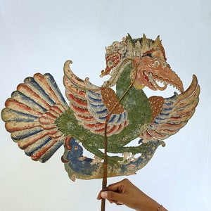 Mythical Animal Antique Collection Jatayu Bird shadow puppet from Central Java by Theater Art Gallery