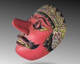 Vintage Wayang Topeng Mask from Java | Indonesian Cultural Collectible