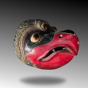 Maschera d'uccello d'epoca da Giava
