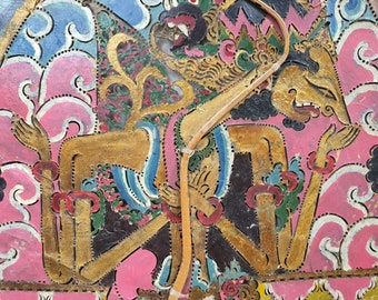 Bali Geschenk Schattenpuppe, Sammlerstück muss haben: Vintage Batara Guru von Theater Art Gallery