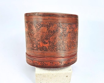 Old Lacquer Box from Burma