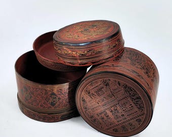 Old Lacquer Box from Burma