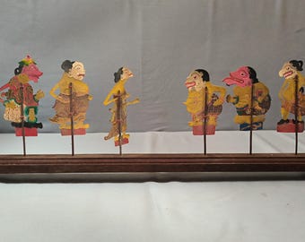 Miniatura de arte indonesio Punakawan Wayang Kulit
