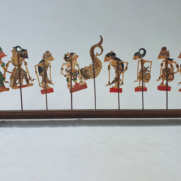 Miniature Javanese Shadow Puppets - Ramayana wayang Kulit