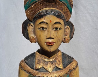 Female with crown classic Balinese Princess Bust by Theater Art Gallery
