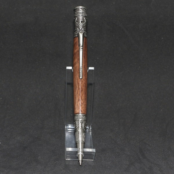 Walnut Federal Twist Pen in Antique Pewter