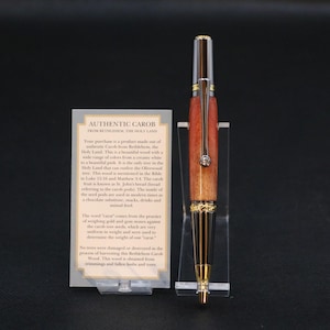 Bethlehem Carob Majestic Squire Twist Pen in Gunmetal with Gold Accents