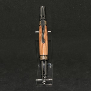 Bethlehem Olivewood Nouveau Sceptre Twist Pen in Gunmetal and Gold