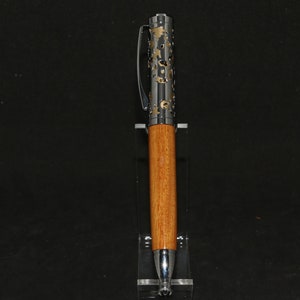 Yellow Mora Filigree Twist Pen in Chrome over Satin Gold (Retired Pen Kit)