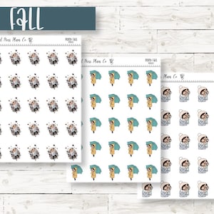 Posey: Fall // Planner Stickers // Character Stickers // Fall Stickers // Autumn Stickers