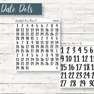 Date Dots // Functional Stickers // Date Stickers // Planner Stickers