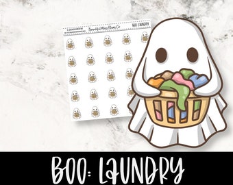 Boo: Laundry // Planner Stickers // Character Stickers