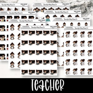 Posey: Teacher // Planner Stickers // Character Stickers // School Stickers // Teacher Stickers