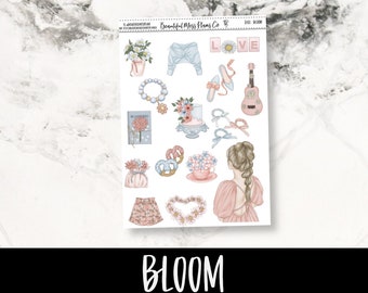 Bloom // Deco // Planner Stickers // Spring Stickers