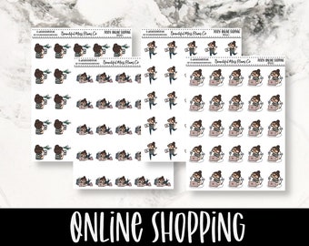 Posey: Online Shopping // Planner Stickers // Character Stickers // Shopping Stickers