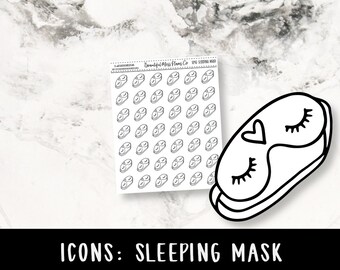 Sleeping Mask Icons // Functional Stickers