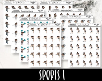 Posey: Deportes I // Pegatinas para agenda // Golf // Tenis // Críquet // Rugby // Gimnasia // Animadoras // Karate // Danza