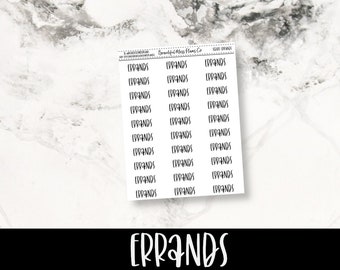 Errands Script Stickers // Planner Stickers // Script Stickers // Adulting Stickers // Errands Stickers