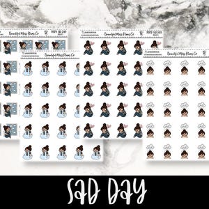 Posey : Jour triste // Agenda autocollants // Autocollants personnages