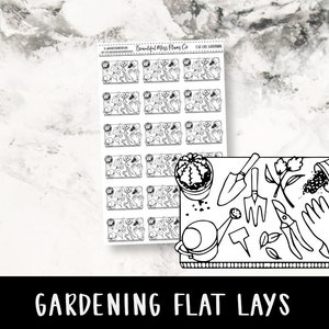 Flat Lay: Gardening // Planner Stickers // Flat Lay Stickers // Garden Stickers