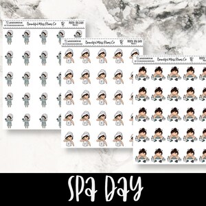 Posey : journée au spa // Stickers agenda // Stickers personnages // Stickers chouchouter // Stickers spa