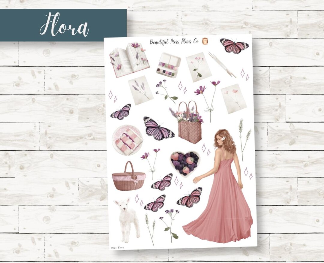 Flora // Deco // Planner Stickers // Spring Stickers - Etsy