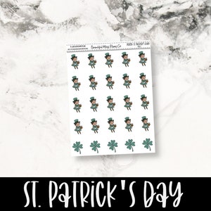 Posey: St. Patrick&#39;s Day // Planner Stickers // Character Stickers // Spring Stickers