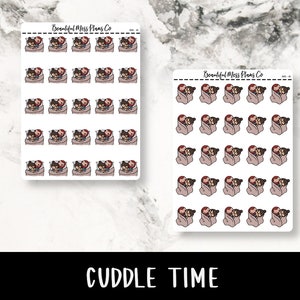Posey: Cuddle Time // Planner Stickers // Character Stickers // Cuddle Stickers
