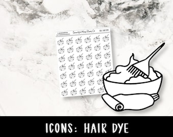 Hair Dye Icons // Functional Stickers