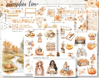 Pumpkin Time // Journaling Kit // Planner Stickers // Journaling Kit // Bullet Journal // Fall Stickers