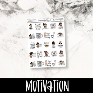 Posey : Motivation // Planner Stickers // Stickers Personnages