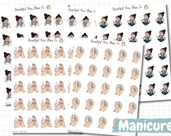 Posey Manicure Planner Stickers: Nail Care