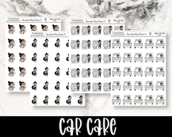 Posey: Car Care // Planner Stickers // Character Stickers // Car Stickers