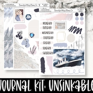 Journal Kit: Unsinkable // Planner Stickers // Bujo Stickers // Journaling Stickers