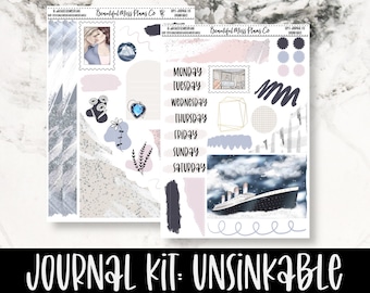 Journal Kit: Unsinkable // Planner Stickers // Bujo Stickers // Journaling Stickers