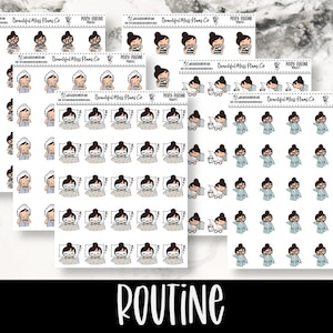 Posey: Routine // Planner Stickers // Character Stickers // Routine Stickers