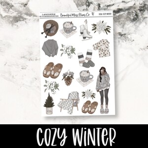 Cozy Winter // Deco // Planner Stickers // Winter Stickers