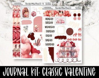 Classic Valentine // Planner Stickers // Bujo Stickers // Journaling Stickers // Valentine Stickers