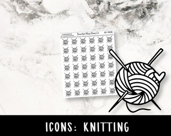 Knitting Icons // Functional Stickers