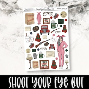 Shoot Your Eye Out // Deco // Planner Stickers // Christmas Stickers