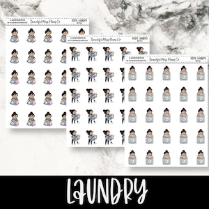 Posey: Laundry // Planner Stickers // Character Stickers // Laundry Stickers // Chore Stickers // Housework Stickers // Adulting Stickers
