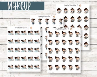 Posey: Makeup // Planner Stickers // Character Stickers // Makeup Stickers