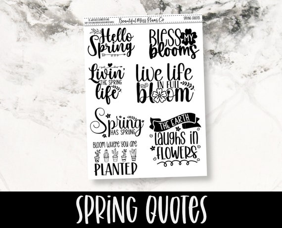 Spring Quote Stickers #3