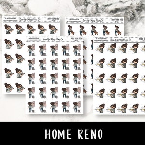 Posey: Home Reno // Planner Stickers // Character Stickers // Home Renovation Stickers // Home Stickers