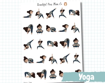 Posey Yoga Planner Stickers: Fitness, Wellness
