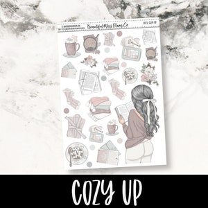 Cozy Up // Deco // Planner Stickers // Winter Stickers