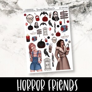 Horror Friends // Deco // Planner Stickers // Halloween Stickers